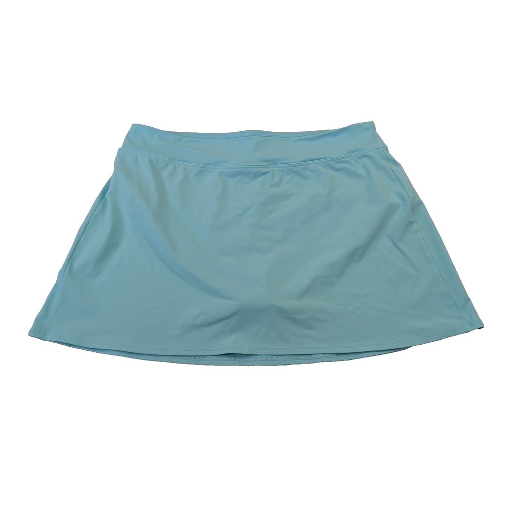 Lands End Swim Skirt Bottoms Womens‎ 14 Blue Attached Briefs Beach Pool Vacation